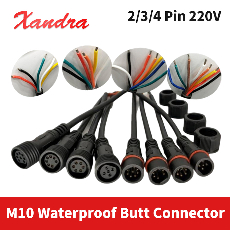 Outdoor Power Strip Weatherproof - M10 Waterproof Connector 2Pin 3Pin 4Pin